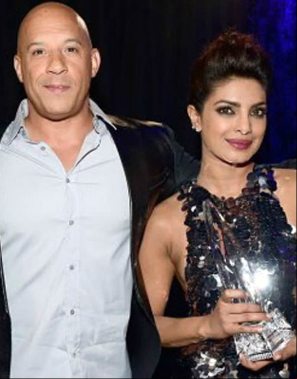 Priyanka Was Seen Bonding With Vin Diesel Who Is Currently Working On Return Of Xander Cage With Deepika Padukone